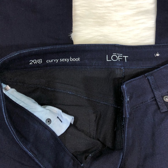 Anne Taylor LOFT dark jeans - Picture 3 of 4